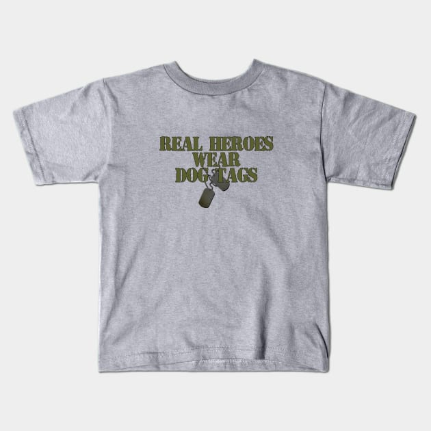 Real Heroes Kids T-Shirt by MonarchGraphics